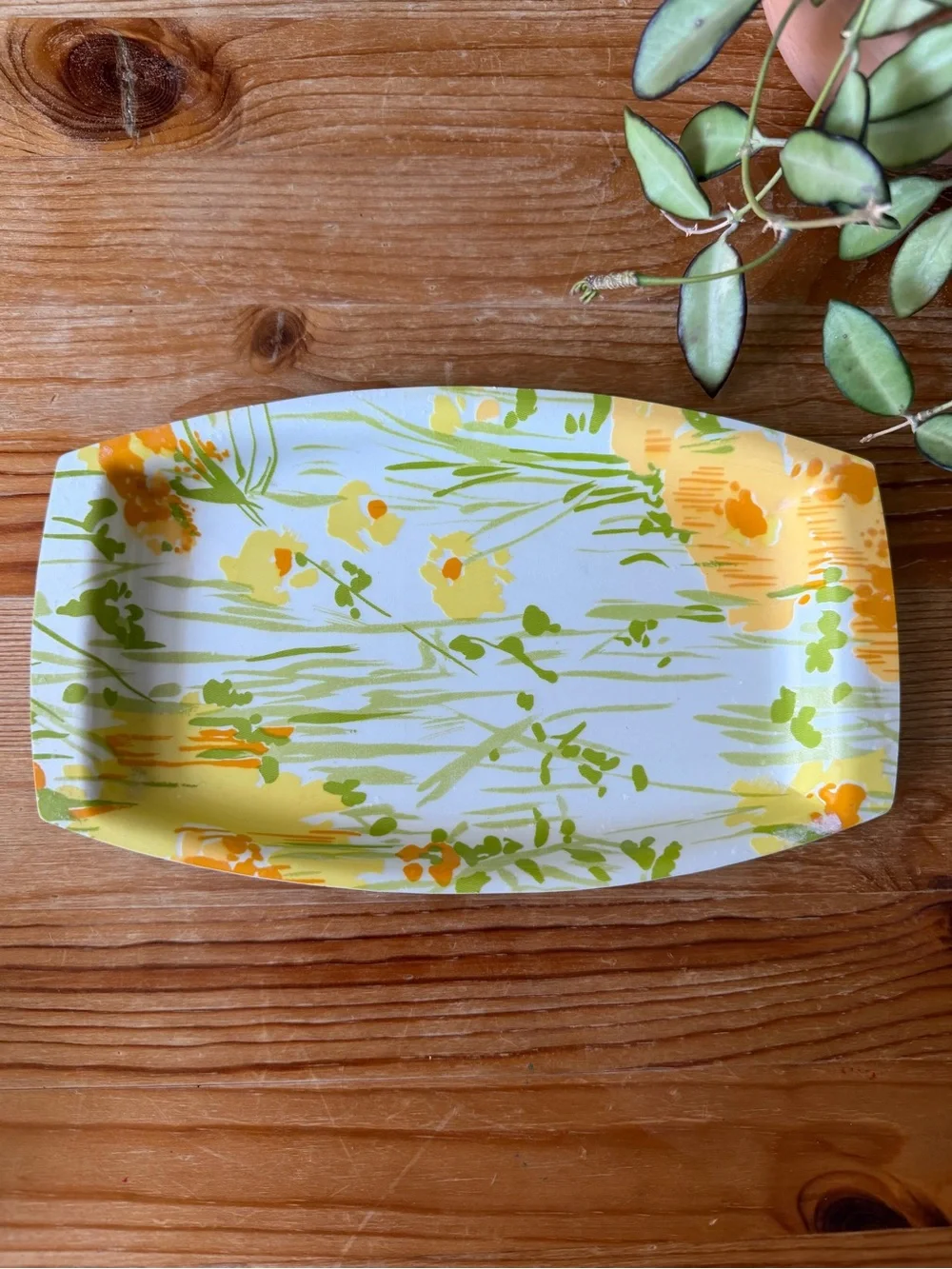 Vintage Floral Melamine Tray